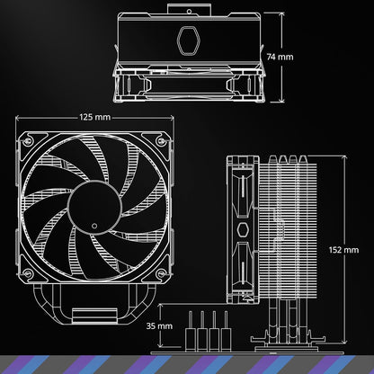 Cooler Master RR-212S-25PZ-R1 Hyper 212 Pro aRGB CPU Cooler
