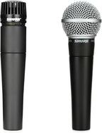Shure SM57 & SM58 Dynamic Cardioid Microphone Instrument Vocal Set