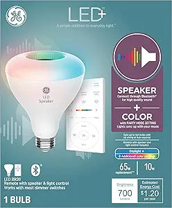 GE 93129779 LED+ Color Changing Speaker Bulb Remote