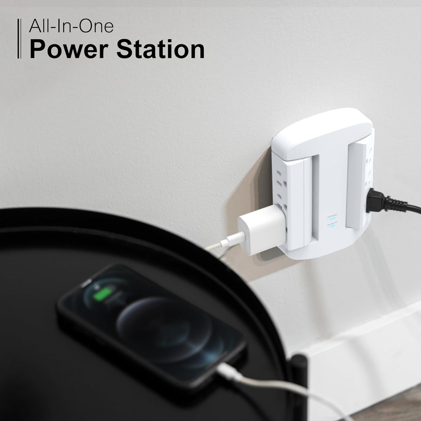 GE 81781 6-Outlet Swivel Surge Protector Wall Tap - 980 Joules