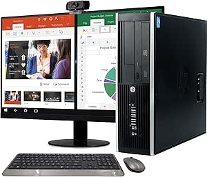 HP Compaq Elite SFF i5 Desktop PC with 27