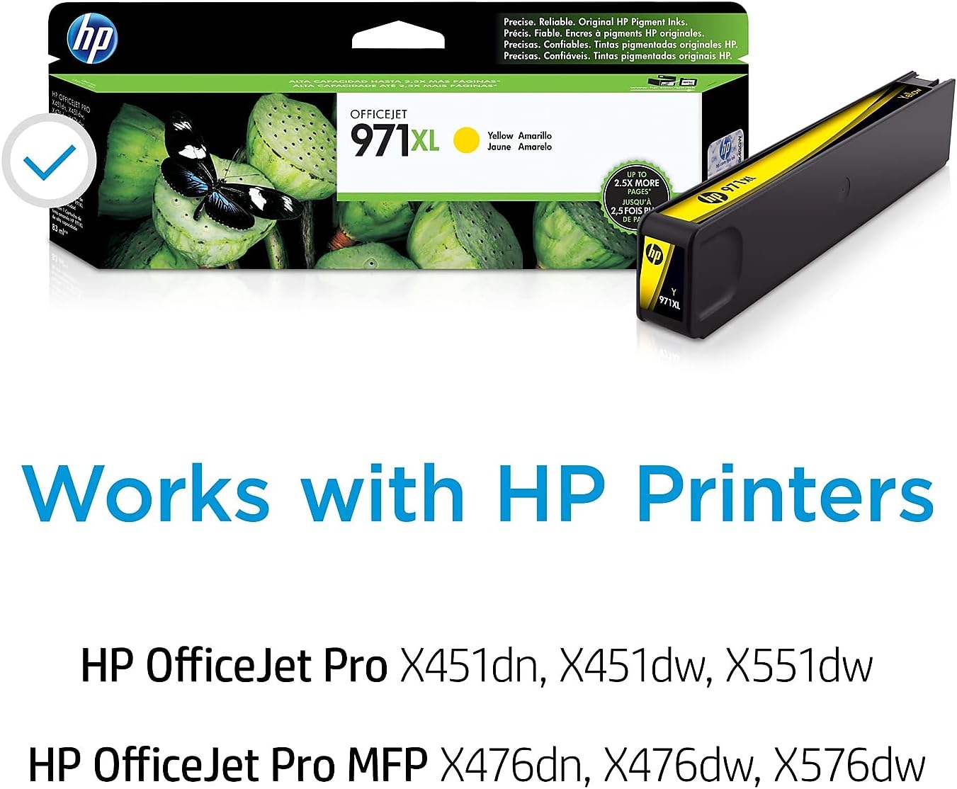 HP CN628AM 971X - High Yield Yellow Ink Cartridge - OfficeJet Pro