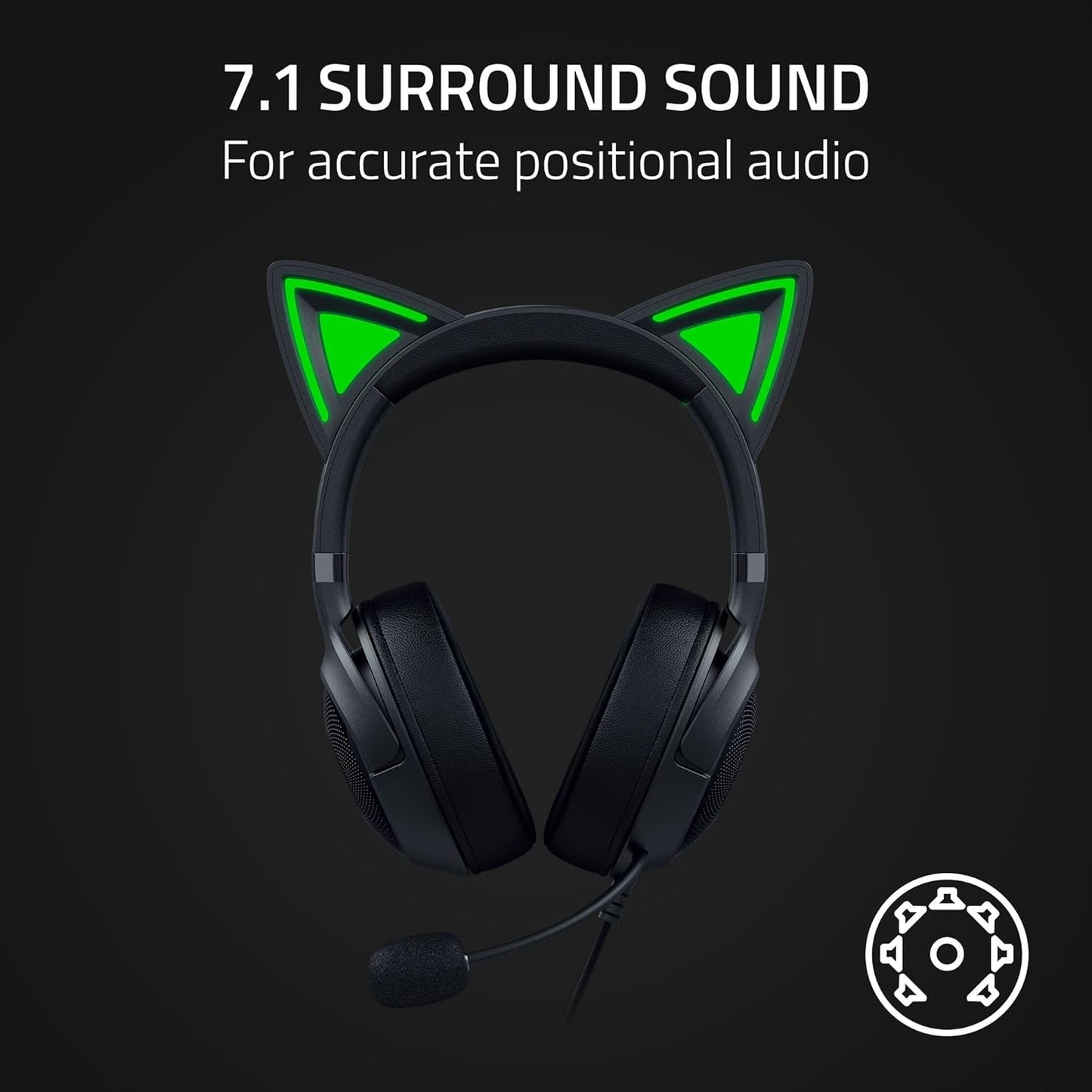 Razer RZ04-04730100-R3U1 Kraken Kitty V2 USB Wired RGB Headset