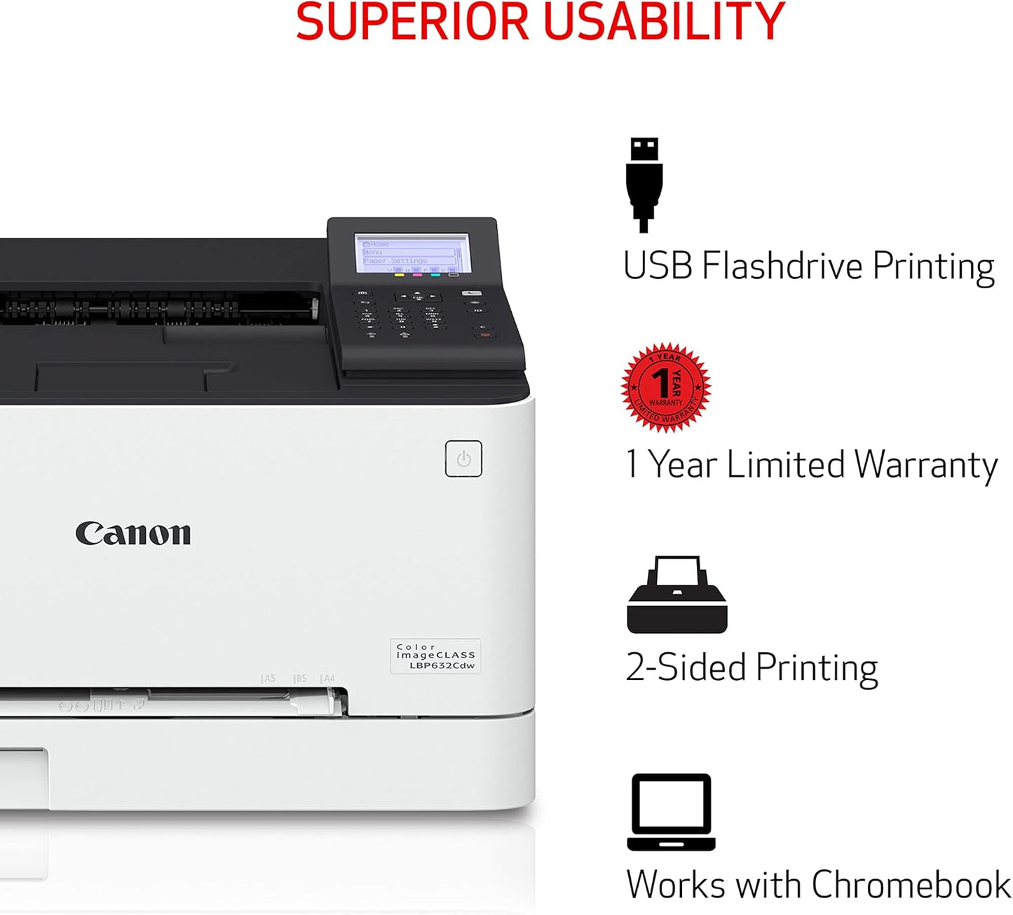 Canon 5159C003 Color imageCLASS LBP632Cdw Wireless Printer