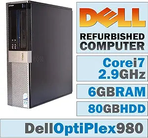 Dell OptiPlex980-1c1c528f i7 Desktop 6GB RAM 80GB HDD Windows 7