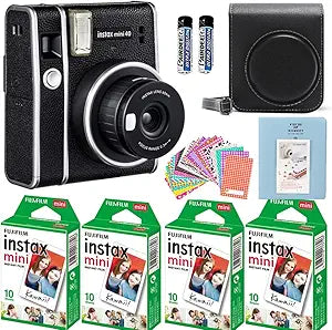 Fujifilm Instax Mini 40 Instant Camera Film Bundle