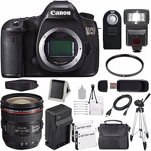 Canon 0581C002 EOS 5DS DSLR Camera 24-70mm Lens Bundle