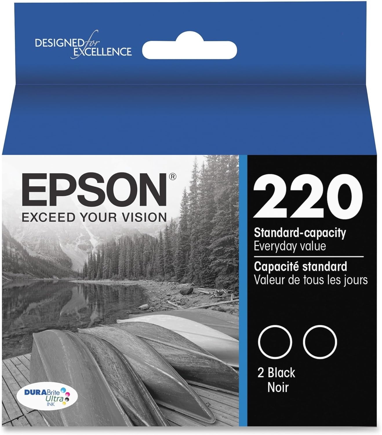 Epson T220120-D2 DURABrite Black Ink Dual Pack