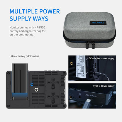 FEELWORLD F5 Pro V4 6" Touch Screen 4K HDMI Camera Monitor