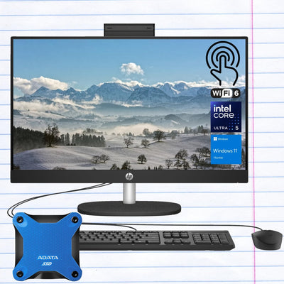 HP TPC-Q091 Ultra 5 All-in-One Desktop 1TB SSD Bundle