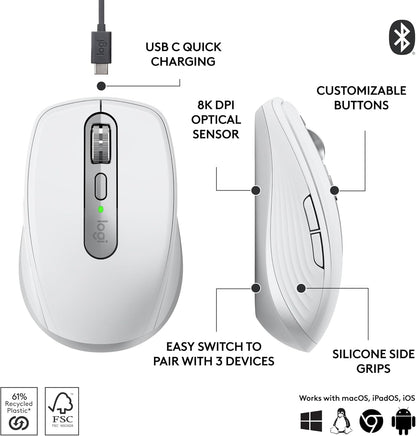 Logitech 910-006926 MX Anywhere 3S Compact Wireless Mouse