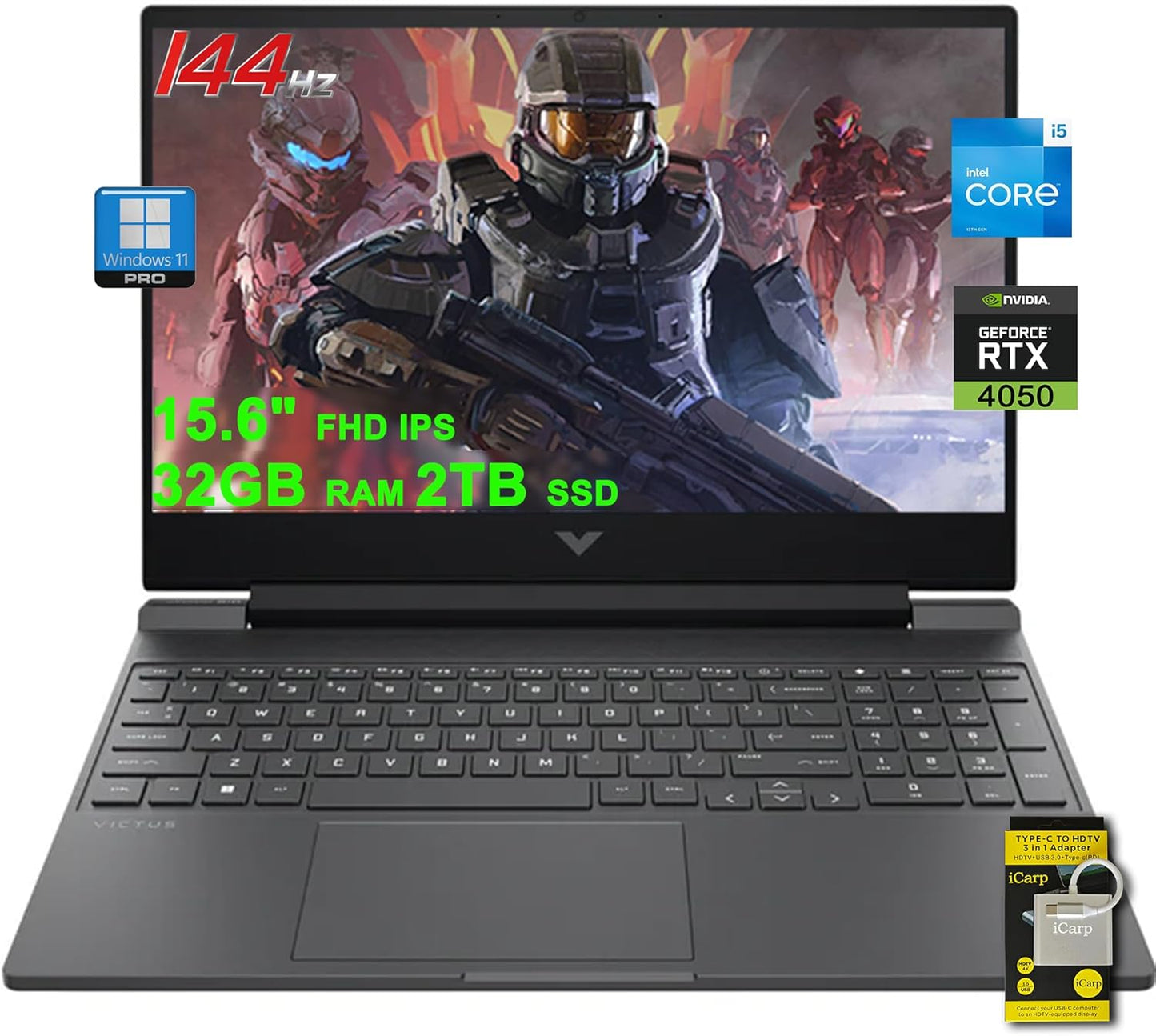 HP Victus 15 Gaming Laptop i5 RTX 4050 32GB 2TB SSD