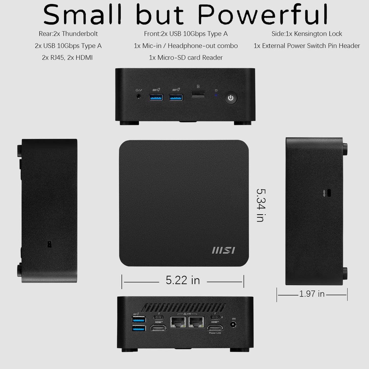 MSI Cubi Mini 13th Gen - Compact Desktop, 32GB, 1TB SSD