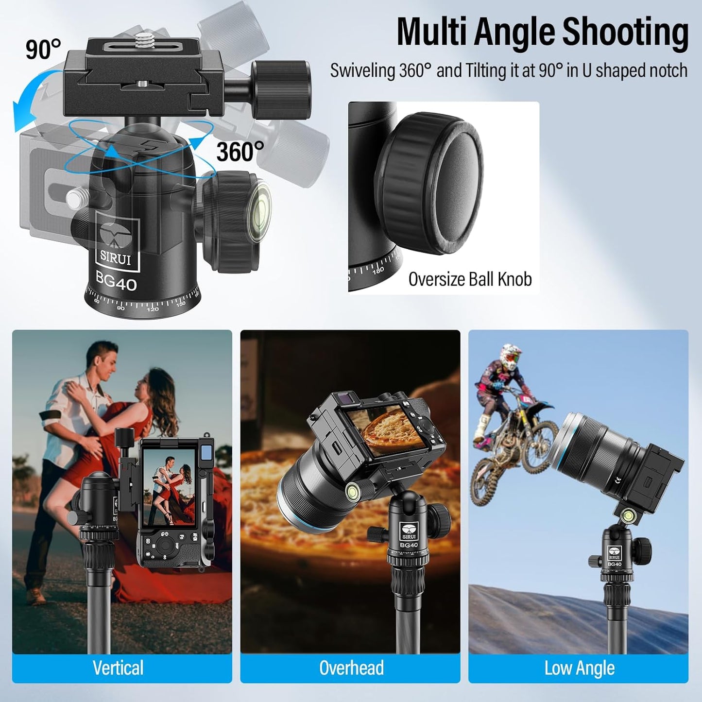 Sirui BG40 Tripod Ball Head - 22lbs Load Capacity