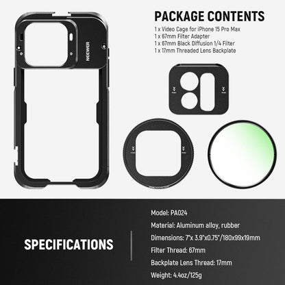 Neewer 90100994 iPhone 15 Pro Max Video Rig