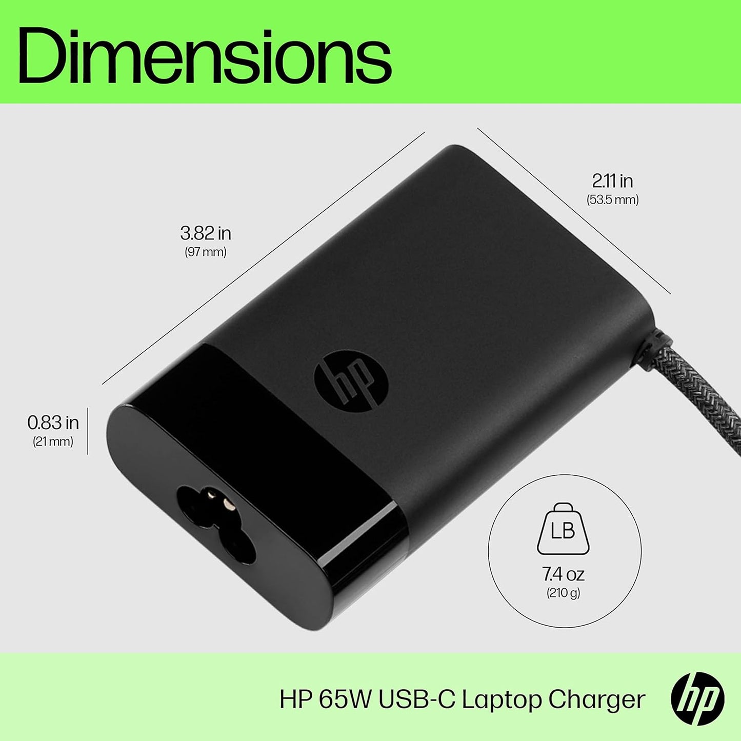 HP 671R2AA 65W USB-C Laptop Charger