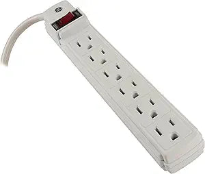 GE 14697 6-Outlet Power Strip - 8ft Cord
