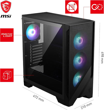 MSI MAG FORGE 320R AIRFLOW Mid-Tower Gaming PC Case