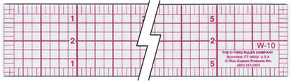 Westcott W-10 Transparent 6-Inch 8ths Graph Ruler