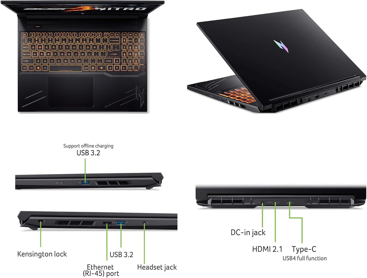 Acer Nitro V Gaming Laptop - 16" 165Hz, RTX 4060, Ryzen 7, 32GB RAM, 1TB SSD