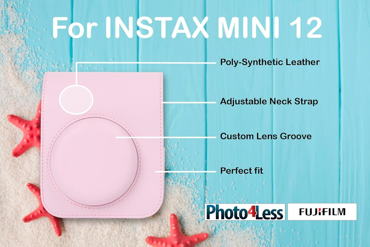 Fujifilm Mini 12 Blossom Pink Instant Camera Film Bundle