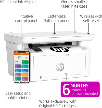HP New Version HP+, M140we LaserJet MFP Wireless Printer