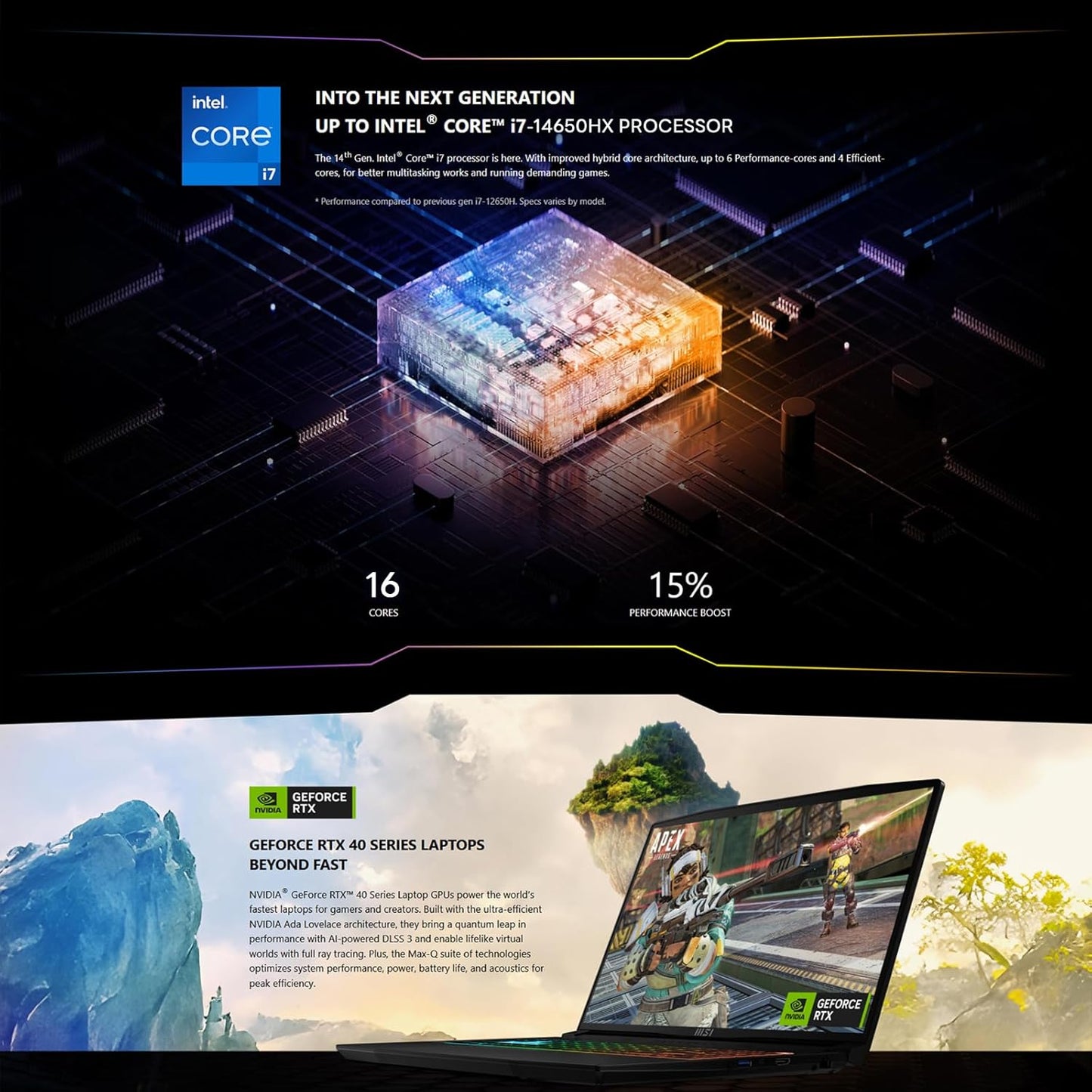 MSI CROSSHAIR1614057 16" 144Hz RTX 4070 Gaming Laptop