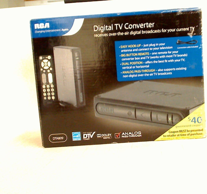 RCA BX20 CRG DTA809 Digital TV Converter Box — main product image