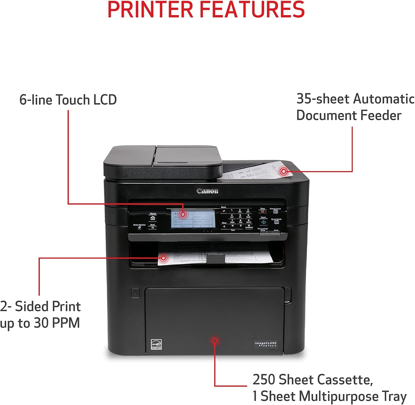Canon 5938C010 imageCLASS MF267dw II Wireless Laser Printer - Monochrome
