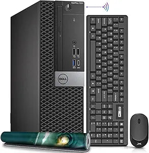 Dell OptiPlex 7050 i7 Desktop PC with WiFi (Renewed)