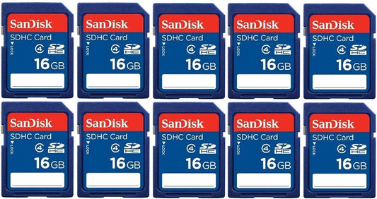 SanDisk SDSDB-016G-B35 16GB SDHC Memory Card 10-Pack
