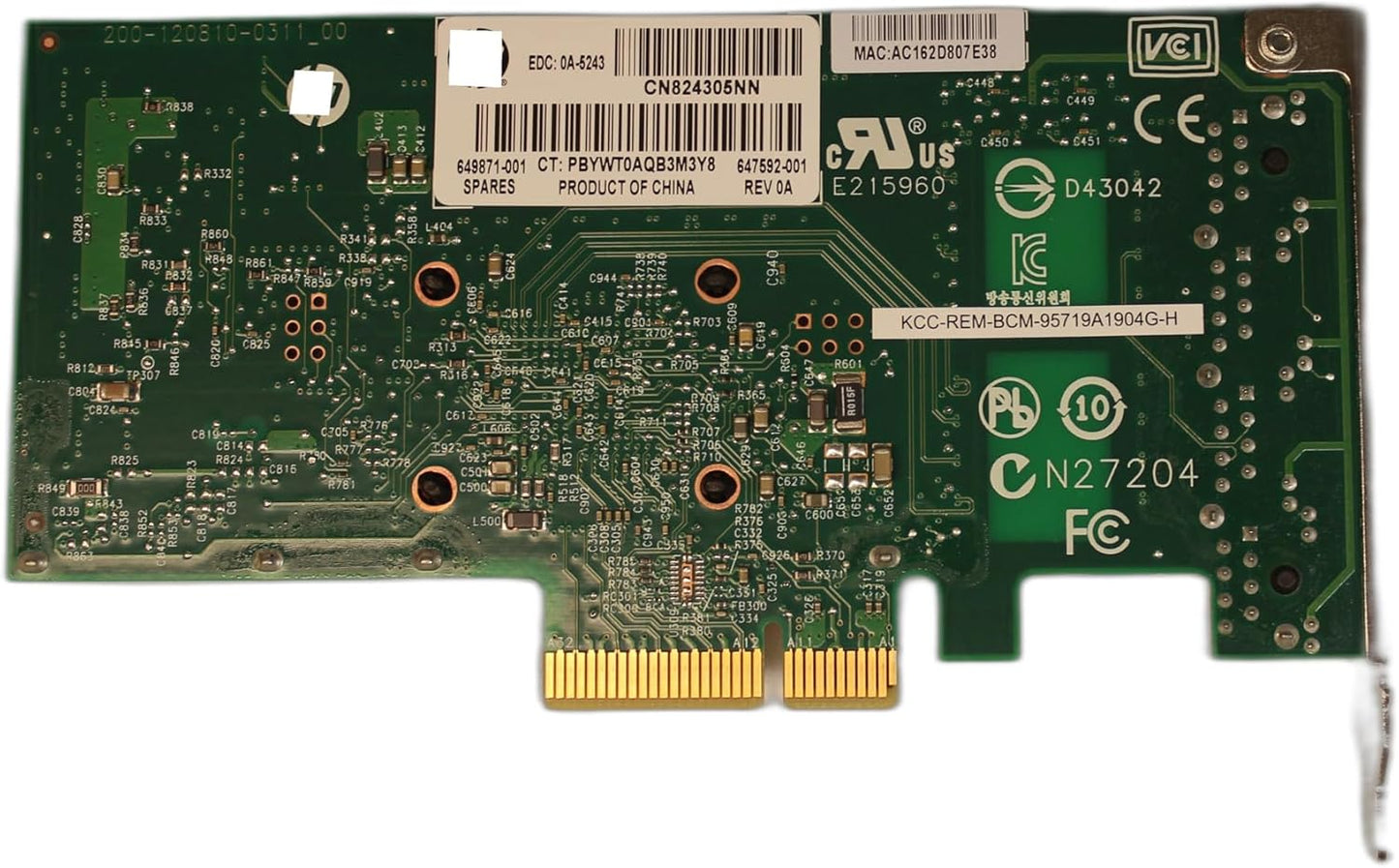HP 649871-001 331T 1GB 4-Port Ethernet Adapter