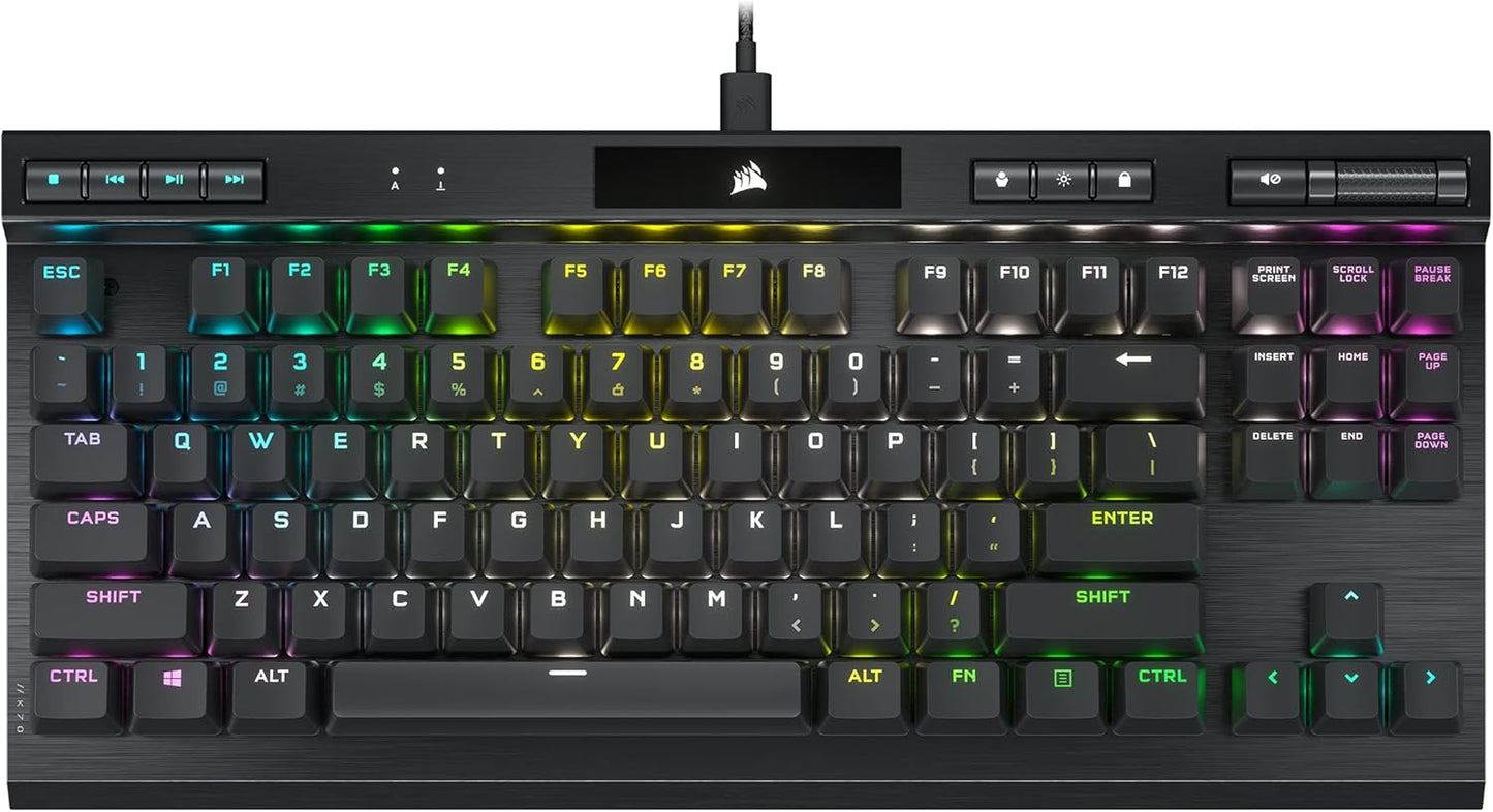 Corsair CH-911901A K70 RGB TKL Gaming Keyboard - OPX (Renewed)