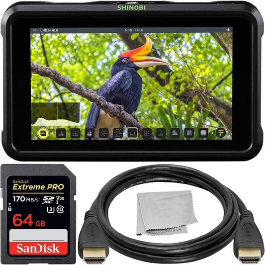 Atomos ATOMSHBH01BB1 Shinobi 5.2" 4K HDMI Monitor Bundle
