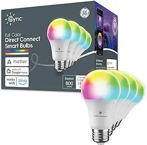 GE CLEDA199CD1M CYNC Smart Matter A19 LED Bulbs