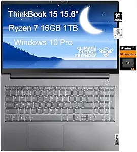 Lenovo ThinkBook 15 G3 ACL: 15.6" FHD, Ryzen 7 5700U, 16GB, 1TB SSD, Win 10 Pro