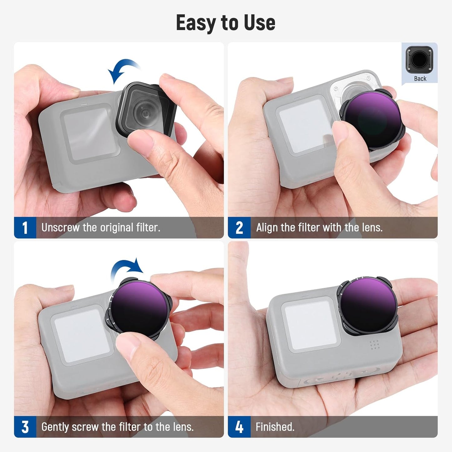 Neewer FL-87 Variable ND Filter for GoPro