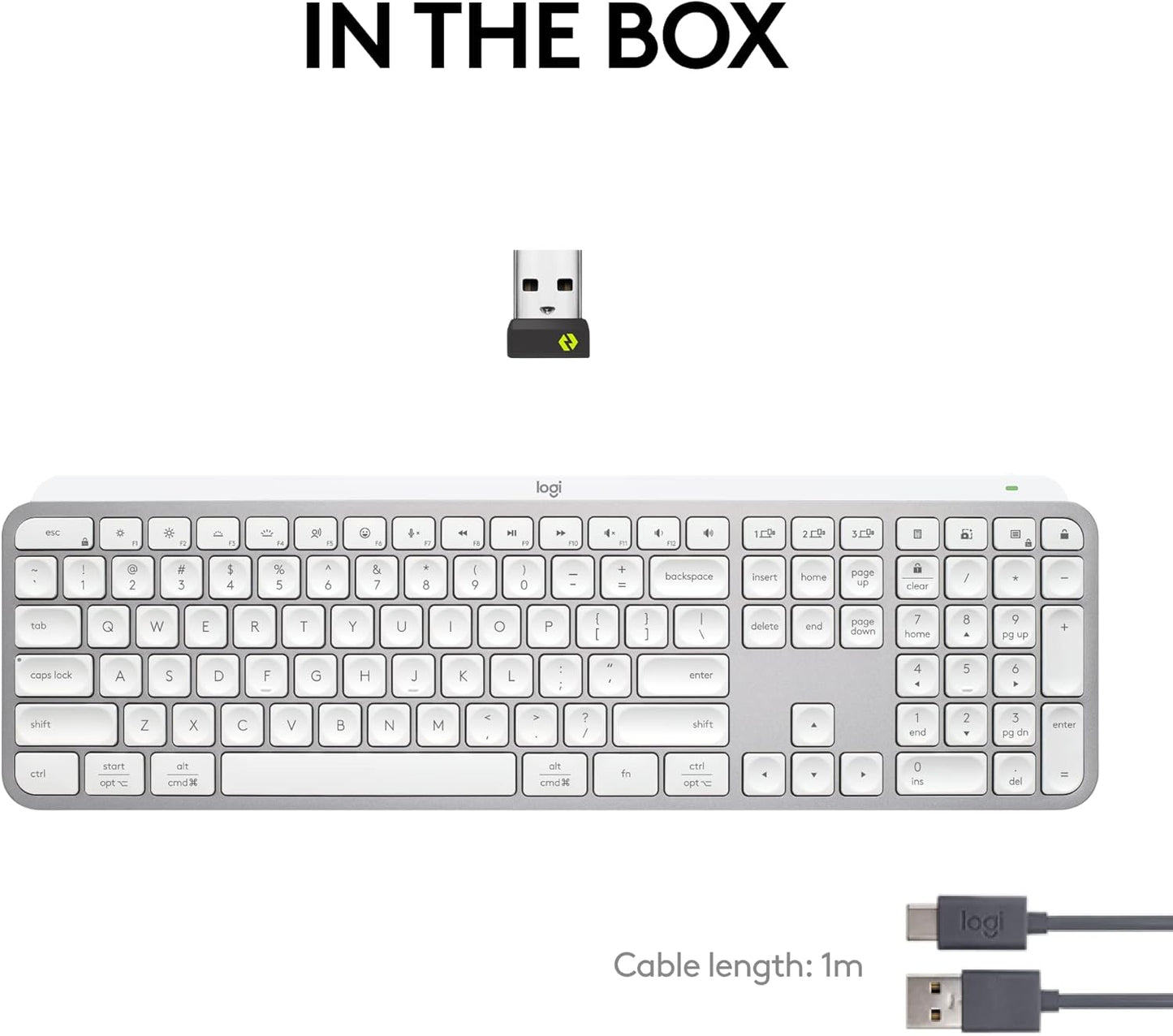 Logitech 920-011559 MX Keys S Wireless Keyboard - Pale Grey