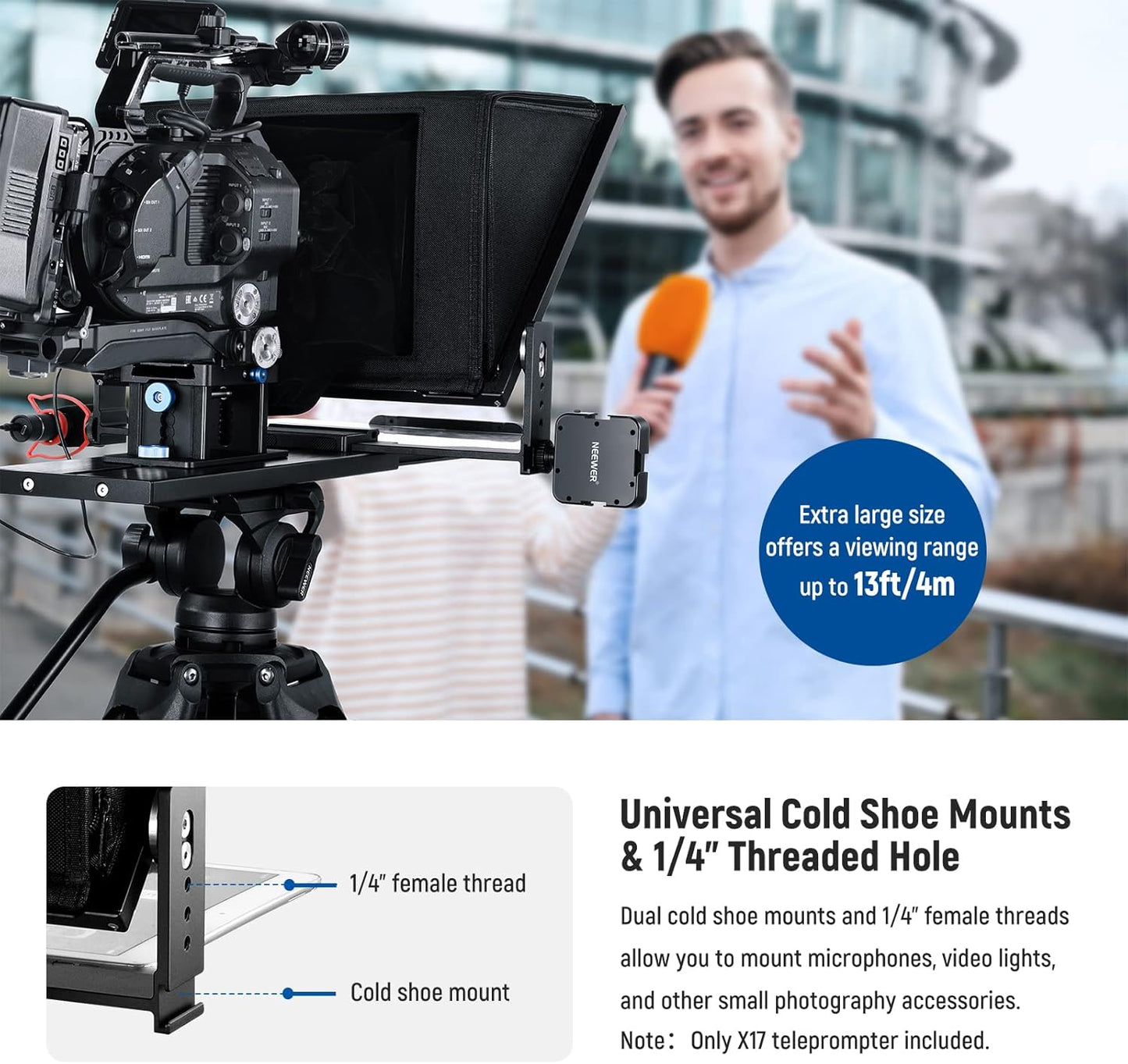 Neewer 10101382 X17 Teleprompter with Remote