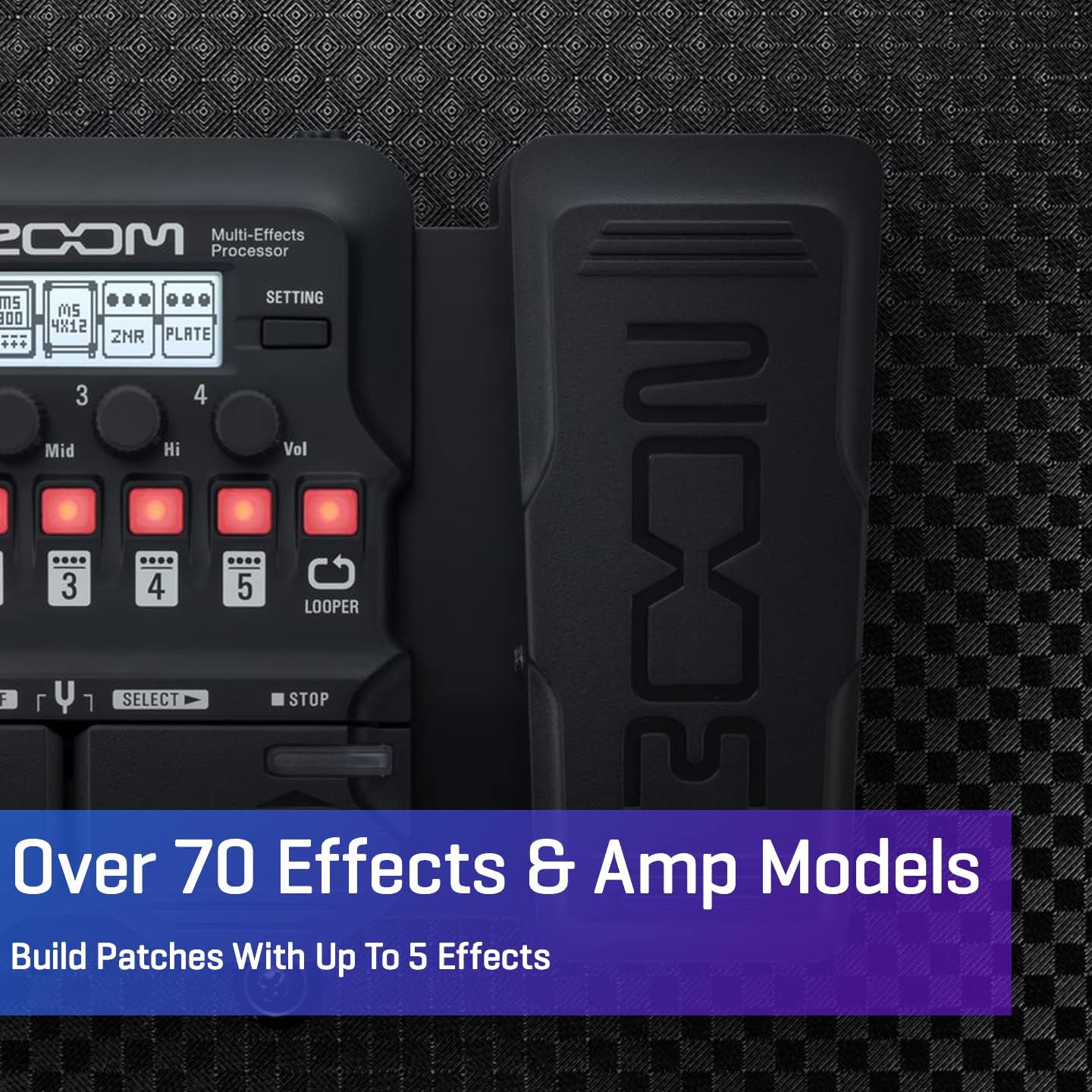 Zoom G1X FOUR Multi-Effects Guitar Pedal Expression Pedal