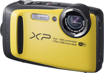 Fujifilm 16500466 FinePix XP90 Yellow Waterproof Camera Bundle