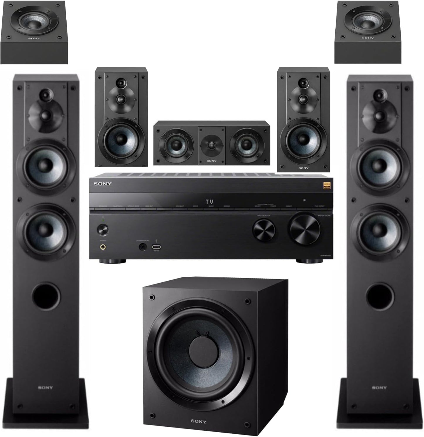 Sony STR-AN1000 8K AV Receiver + 8 Speaker System