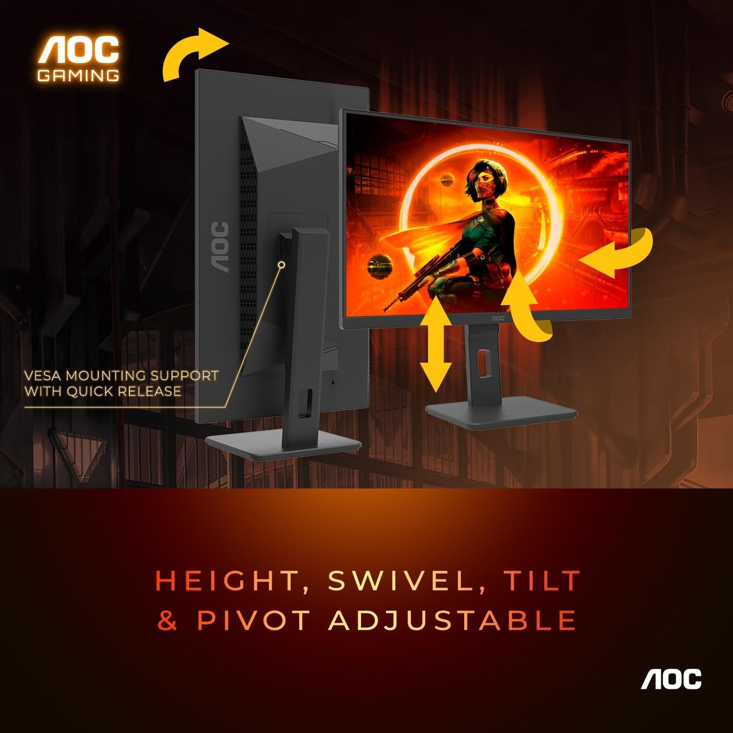 AOC 27G15 27-Inch FHD 180Hz Gaming Monitor