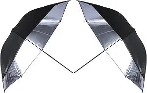 Neewer 90087053@@1047 33" Black/Silver Reflective Umbrella (2 Pack)