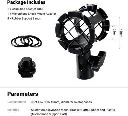 SmallRig SR-FA01-1859 Microphone Shock Mount with Cold Shoe