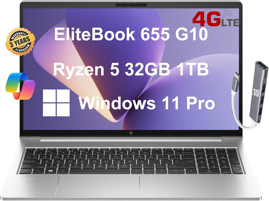 HP EliteBook 655 G10 AMD Ryzen 5 LTE Laptop