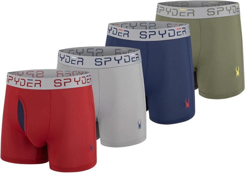 Spyder Performance Mesh Men's Boxer Briefs 4-Pack — main product image