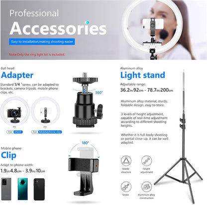 Neewer RP18 18-inch Dimmable LED Ring Light Kit