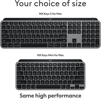Logitech 920-011621 MX Keys S Mac Wireless Keyboard - Space Grey
