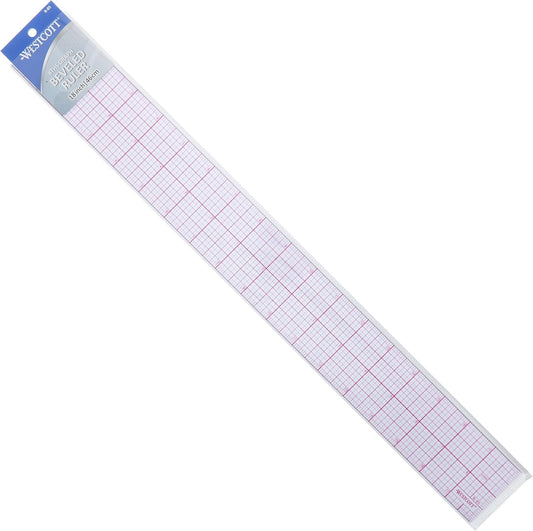 Westcott B-85 18" Beveled Ruler: Drafting & Drawing Tool